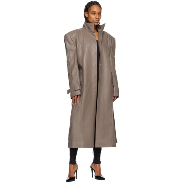  Ol?nich Brown Vented Trench Coat 222958F059009