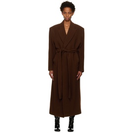Ol?nich Brown Belted Trench Coat 222958F059003