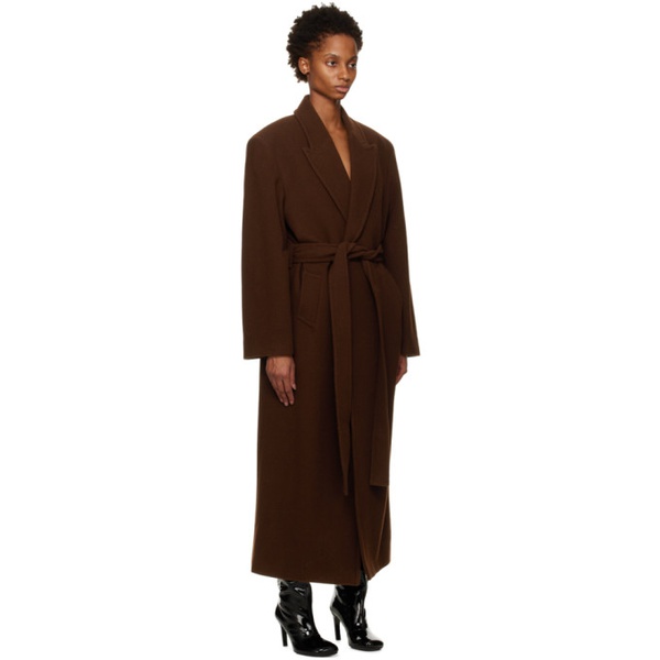  Ol?nich Brown Belted Trench Coat 222958F059003
