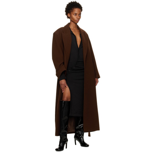  Ol?nich Brown Belted Trench Coat 222958F059003