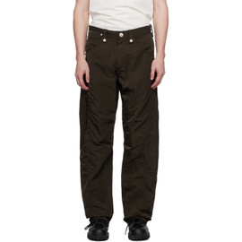 Omar Afridi Brown Twisted Trousers 232036M186000