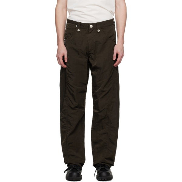  Omar Afridi Brown Twisted Trousers 232036M186000