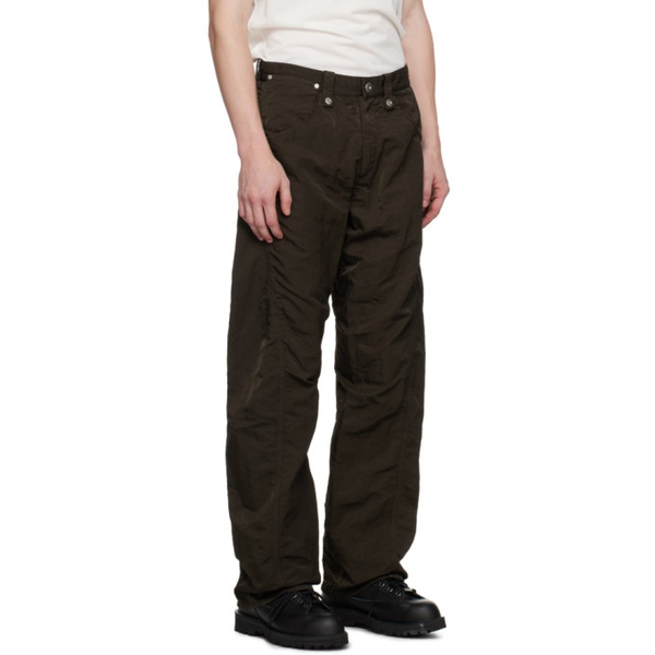  Omar Afridi Brown Twisted Trousers 232036M186000