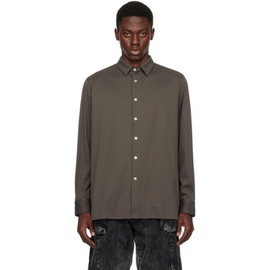 Omar Afridi Gray Button Shirt 241036M192002