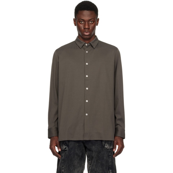  Omar Afridi Gray Button Shirt 241036M192002