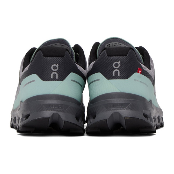  On Gray & Green Cloudvista Sneakers 232585M237045