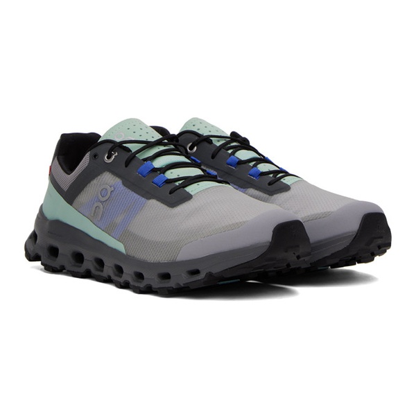  On Gray & Green Cloudvista Sneakers 232585M237045