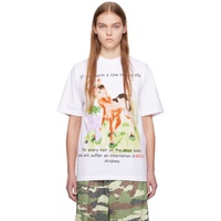 온라인 세라믹스 Online Ceramics White Hare Krishna T-Shirt 241745F110010