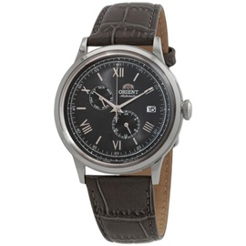 Orient MEN'S Classic Bambino 2nd Generation Leather Black Dial Watch RA-AK0704N10B