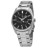 Orient MEN'S Sun & Moon Stainless Steel Black Dial Watch RA-AK0307B10B
