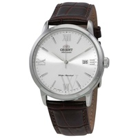 Orient MEN'S Contemporary Leather White Dial Watch RA-AC0F12S10B