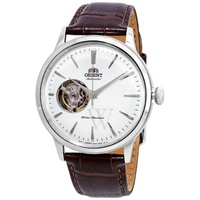 Orient MEN'S Classic Leather Silver (Open Heart) Dial RA-AG0002S10B
