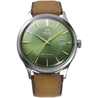 Orient MEN'S Leather Green Dial Watch RA-AC0P01E