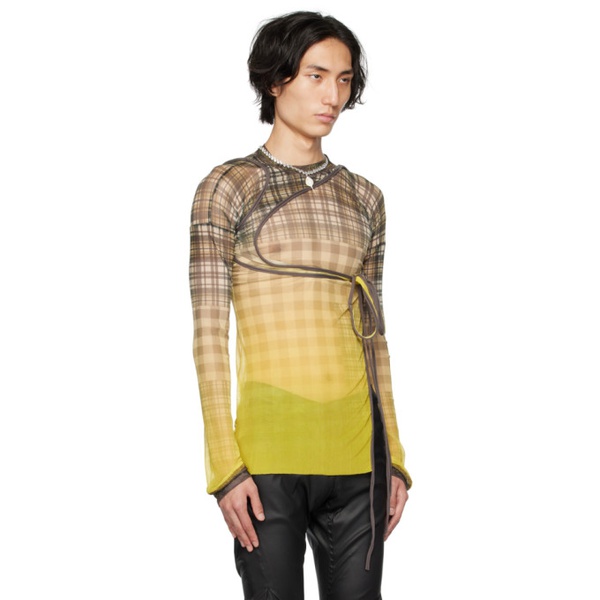  오토링거 Ottolinger Yellow Wrap Long Sleeve T-Shirt 232016M213000