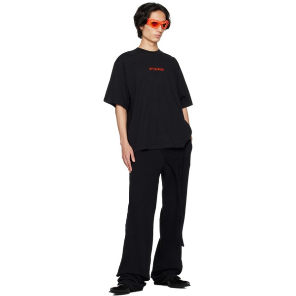  오토링거 Ottolinger Black Embroidered T-Shirt 232016M213002