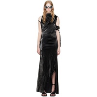 오토링거 Ottolinger Black Draped Maxi Dress 231016F055023