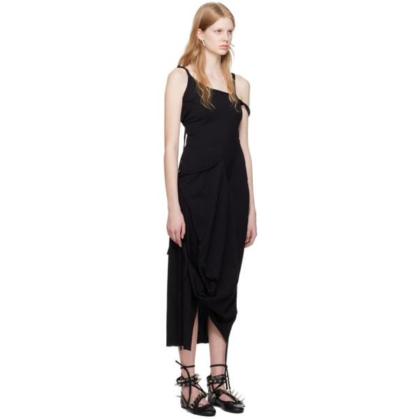  오토링거 Ottolinger Black Multi-Strap Midi Dress 231016F054000