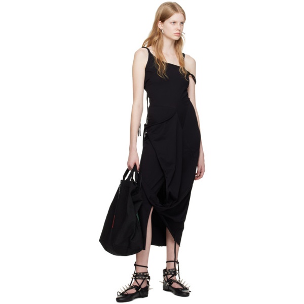  오토링거 Ottolinger Black Multi-Strap Midi Dress 231016F054000