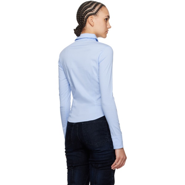  오토링거 Ottolinger Blue Zip Shirt 241016F109001