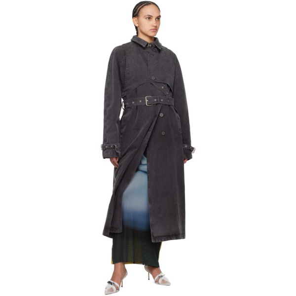  오토링거 Ottolinger Black Belted Trench coat 241016F067000