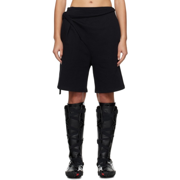  오토링거 Ottolinger Black Wrap Shorts 241016F088006