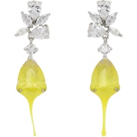 오토링거 Ottolinger SSENSE Exclusive Silver & Yellow Flower Dip Earrings 241016F022000