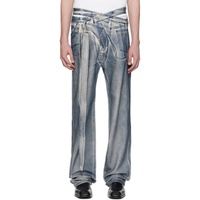 오토링거 Ottolinger SSENSE Exclusive Blue Signature Wrap Jeans 241016M186004