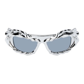 오토링거 Ottolinger SSENSE Exclusive Silver Twisted Sunglasses 241016F005001