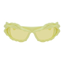 오토링거 Ottolinger Yellow Twisted Sunglasses 241016F005005