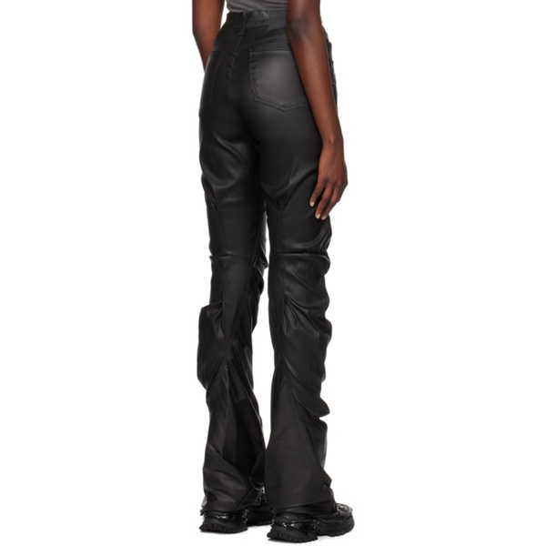  오토링거 Ottolinger SSENSE Exclusive Black Faux-Leather Pants 241016F084000