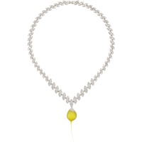 오토링거 Ottolinger SSENSE Exclusive Silver & Yellow Diamond Dip Necklace 241016M145001