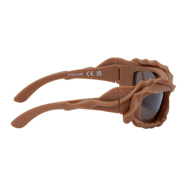  오토링거 Ottolinger SSENSE Exclusive Brown Twisted Sunglasses 241016M134004
