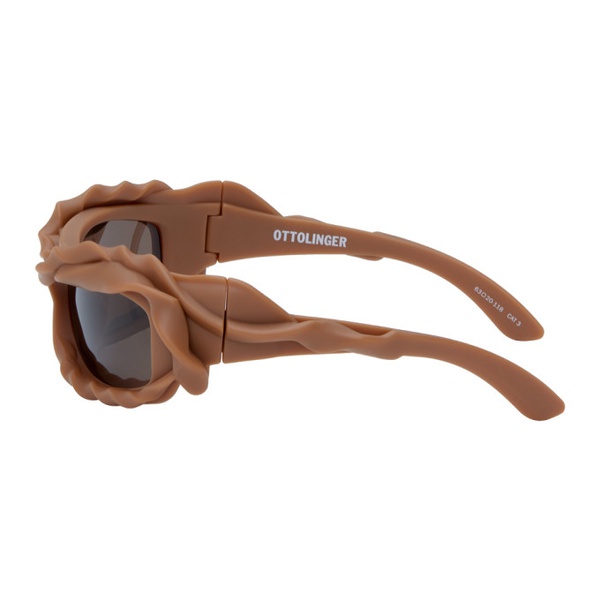  오토링거 Ottolinger SSENSE Exclusive Brown Twisted Sunglasses 241016M134004