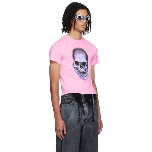  오토링거 Ottolinger Pink Printed T-Shirt 241016M213000