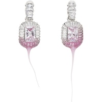 오토링거 Ottolinger SSENSE Exclusive Pink Diamond Dip Clip Earrings 241016M144005