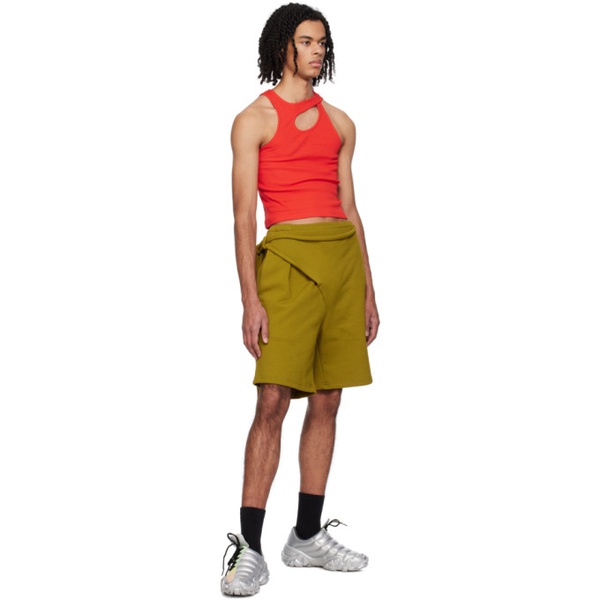  오토링거 Ottolinger Green Wrap Shorts 241016M193001