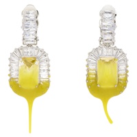 오토링거 Ottolinger Silver & Yellow Diamond Dip Clip Earrings 241016F022005
