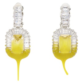 오토링거 Ottolinger Silver & Yellow Diamond Dip Clip Earrings 241016F022005