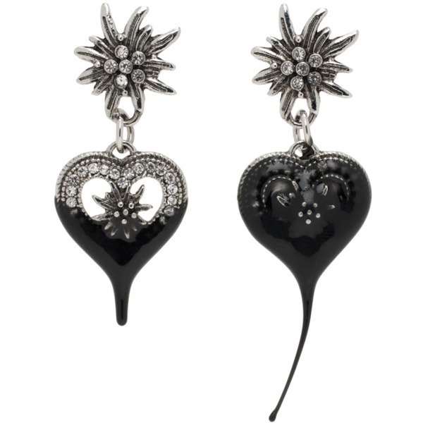  오토링거 Ottolinger Silver Dipped Flower Heart Earrings 241016M144010