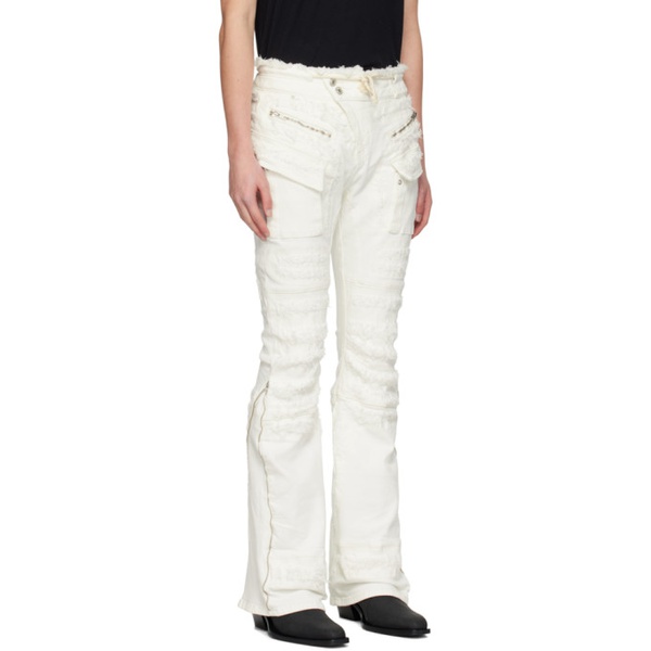  오토링거 Ottolinger White Straight-Leg Jeans 241016M186009