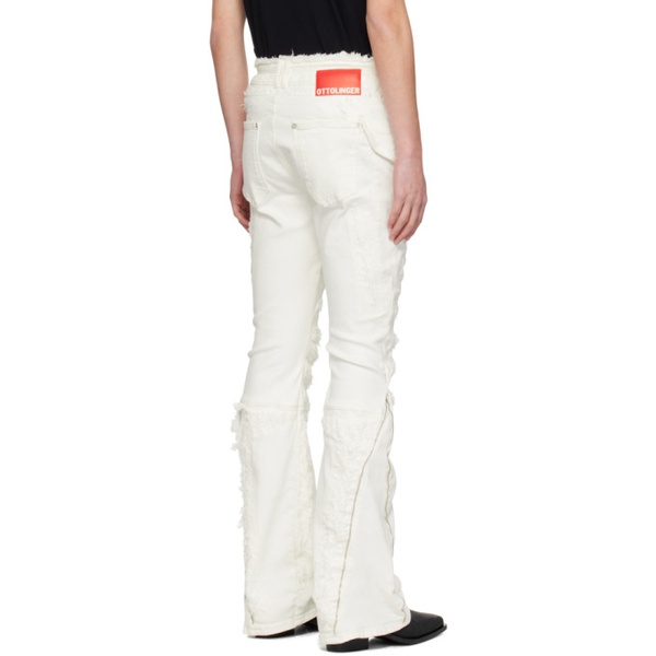  오토링거 Ottolinger White Straight-Leg Jeans 241016M186009