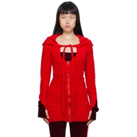 오토링거 Ottolinger Red Extended Cardigan 232016F095002