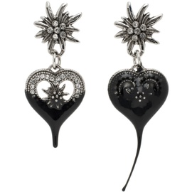 오토링거 Ottolinger Silver Dipped Flower Heart Earrings 241016F022014
