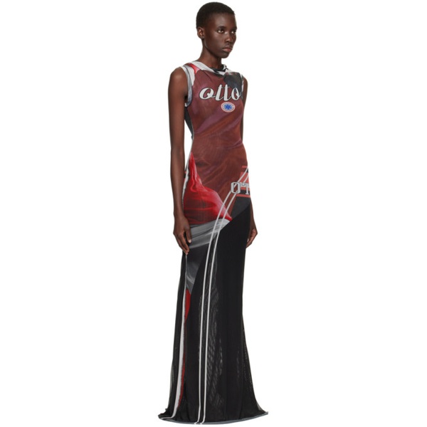  오토링거 Ottolinger Red Printed Maxi Dress 241016F055009