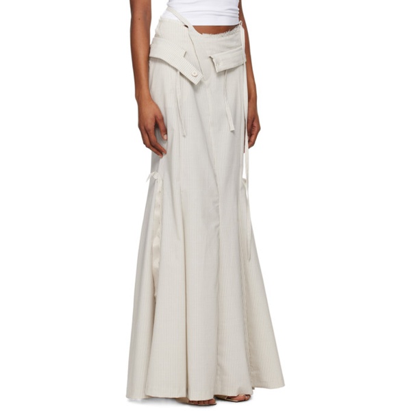  오토링거 Ottolinger 오프화이트 Off-White Mermaid Suit Pinstripe Maxi Skirt 241016F093010