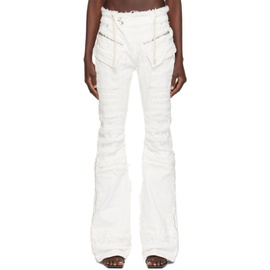 오토링거 Ottolinger White Frayed Jeans 241016F069013