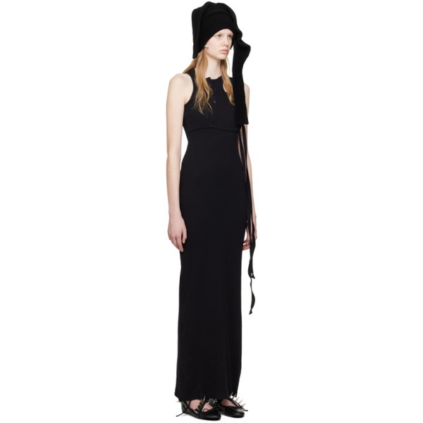  오토링거 Ottolinger Black Wrap Maxi Dress 231016F055013