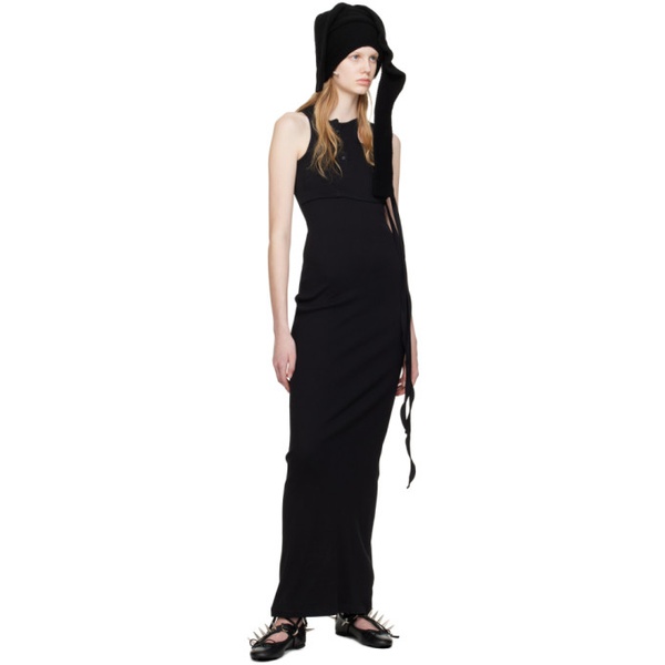  오토링거 Ottolinger Black Wrap Maxi Dress 231016F055013