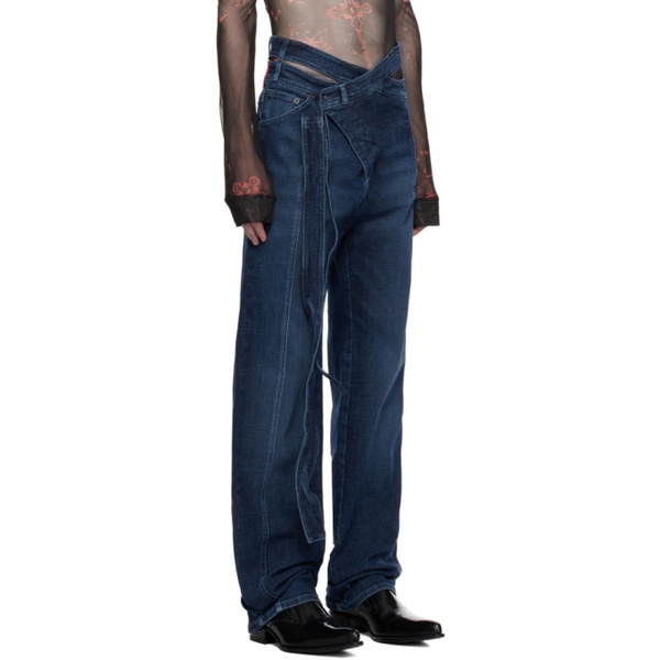  오토링거 Ottolinger Blue Wrap Jeans 232016M186001