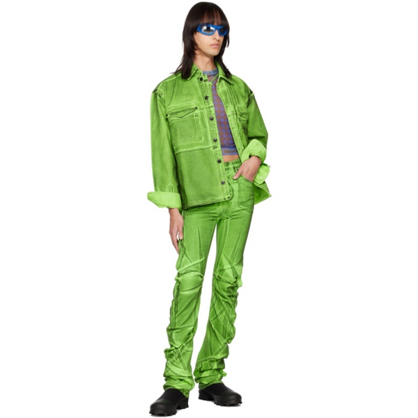  오토링거 Ottolinger Green Oversized Denim Jacket 222016M177001